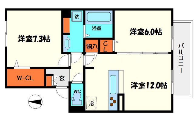 GrandFelicia B棟の間取り