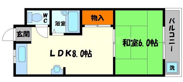 WESTヒルズ御堂の間取り