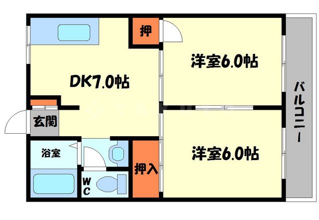 三幸ハイツの間取り