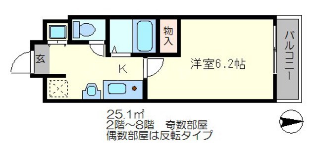 SHICATA SIX BLDGの間取り