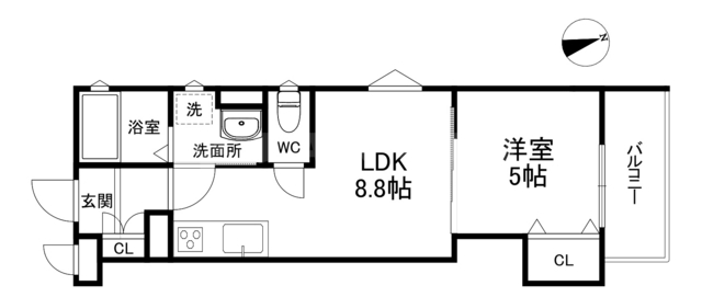 フォレストクリエオーレ上島町壱番館の間取り