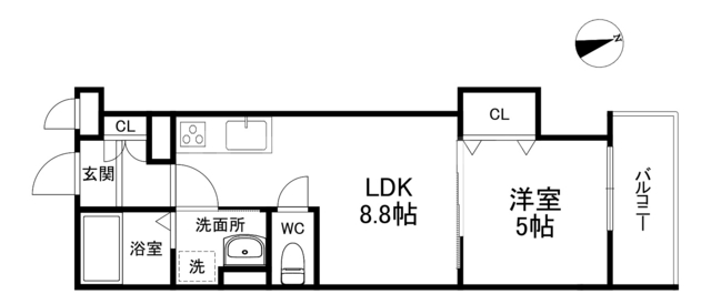 フォレストクリエオーレ上島町壱番館の間取り