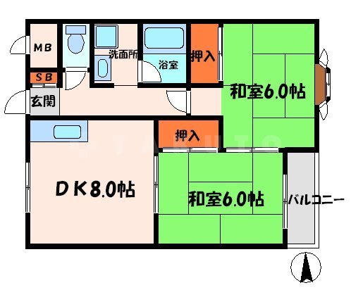 三東ハイツの間取り