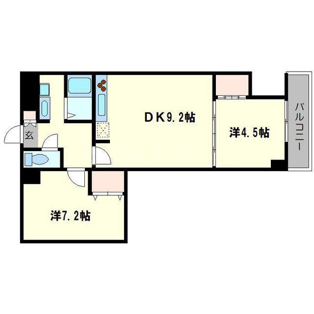 第４５長栄シャルト五条の間取り