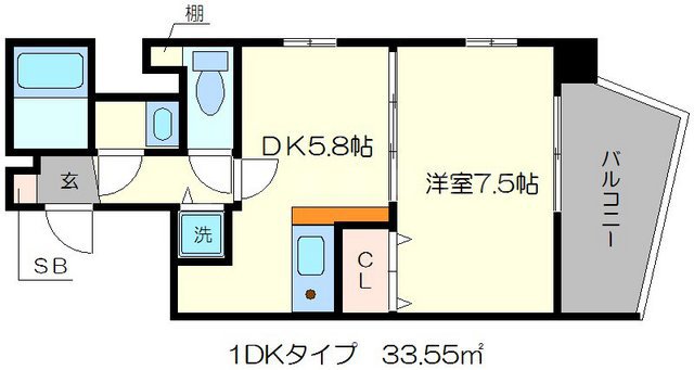 ライジングコート京都西院フロンティアの間取り