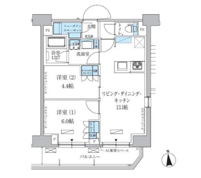 パークアクシス上野三丁目の間取り