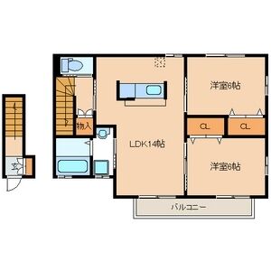 ツインパル阿恵Ⅱの間取り