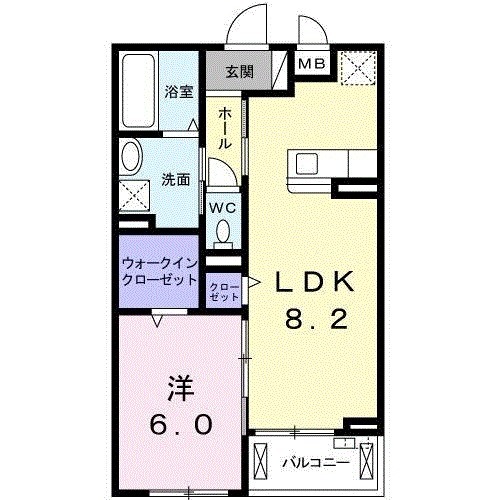 ドゥーヴル ボヌール 寺方錦通の間取り