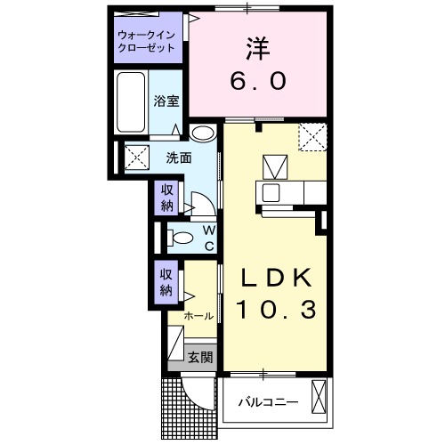 エアリーフォレスト B棟の間取り