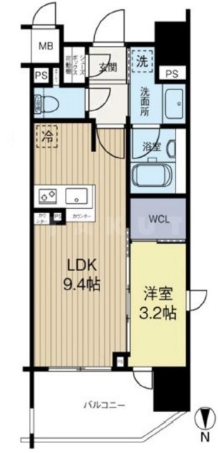 リビオレゾン北浜天満橋の間取り