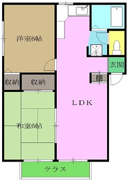 ハイムグリーンアクセスの間取り
