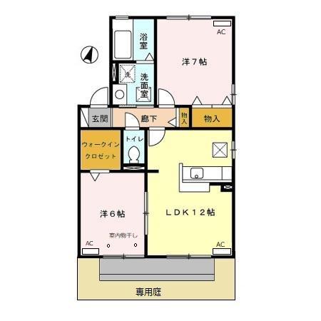 リビングタウン長谷 Dの間取り