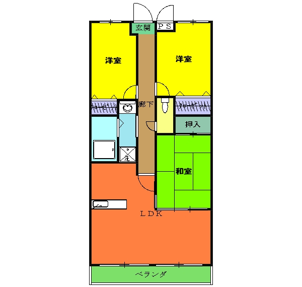ルナピエーナ泉北の間取り