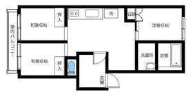 フレッシュマートマンション3号室の間取り