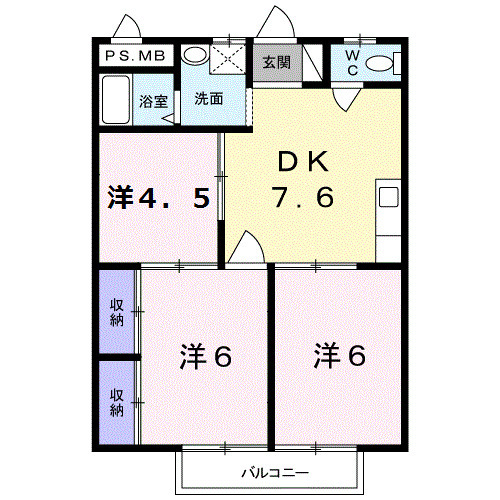 シティハイツ日野陵の間取り