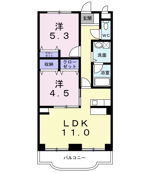 ヴィラ ハヤカワの間取り
