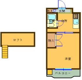 コナビック西塚Ⅱ・2B号室の間取り