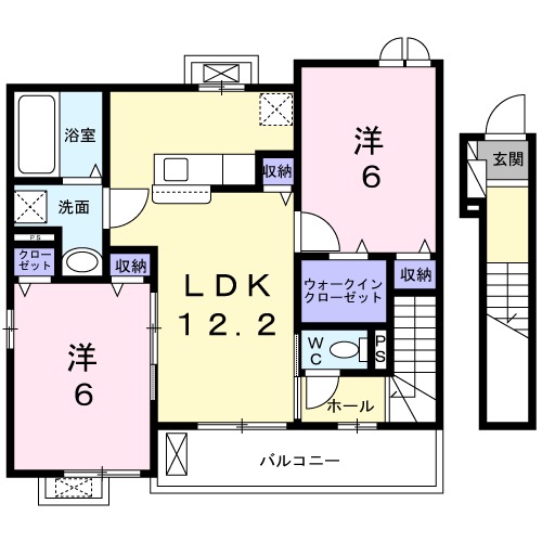 サンレーベ平川Bの間取り