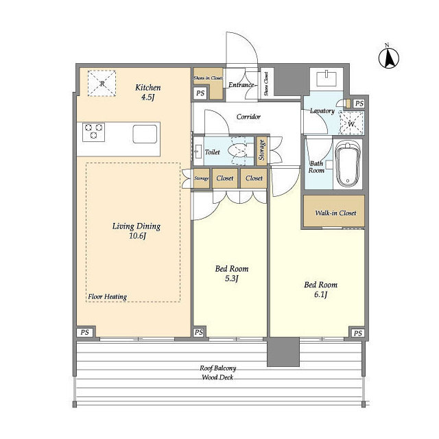 オアーゼ新宿市谷薬王寺・402号室の間取り