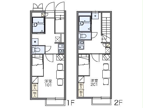 レオパレスグリーンハイツ3号館の間取り