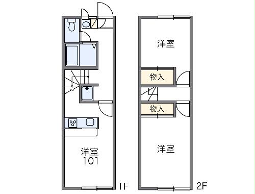 吉美の完工年月(2000年7月)築の賃貸アパートの間取り