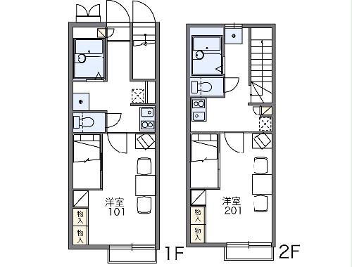 レオパレスクレール Ⅱの間取り