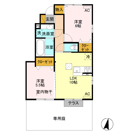 アーバンコート　Ｂの間取り