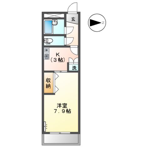 ハイツホウジョウの間取り