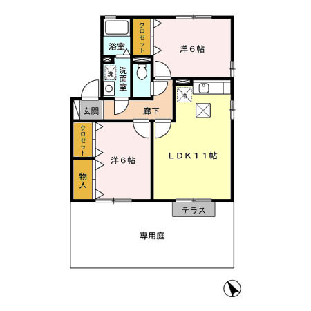 ベルサード Aの間取り