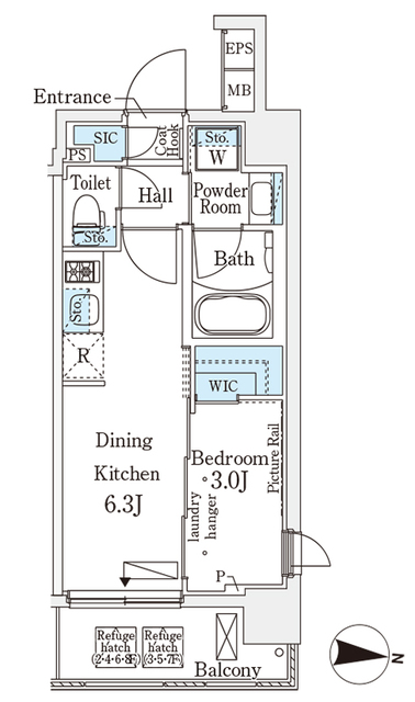 イプセ住吉の間取り