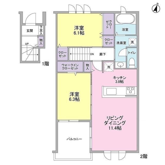 桜コート上用賀の間取り