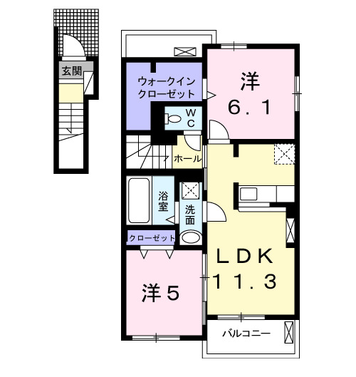 ポラールAの間取り
