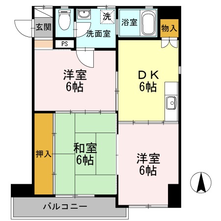 ハイム辻Aの間取り