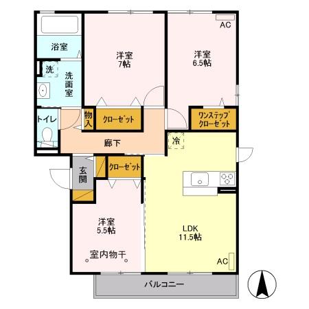 ロイヤルクレールの間取り