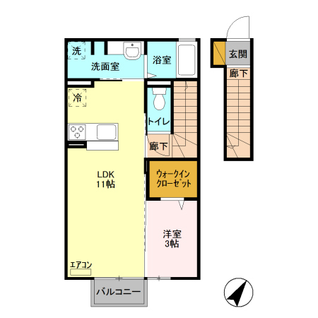 フォーゲルテラス ブラウⅠの間取り