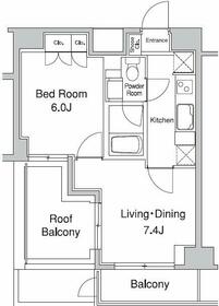 プラウドフラット蒲田Ⅱ・1001号室の間取り