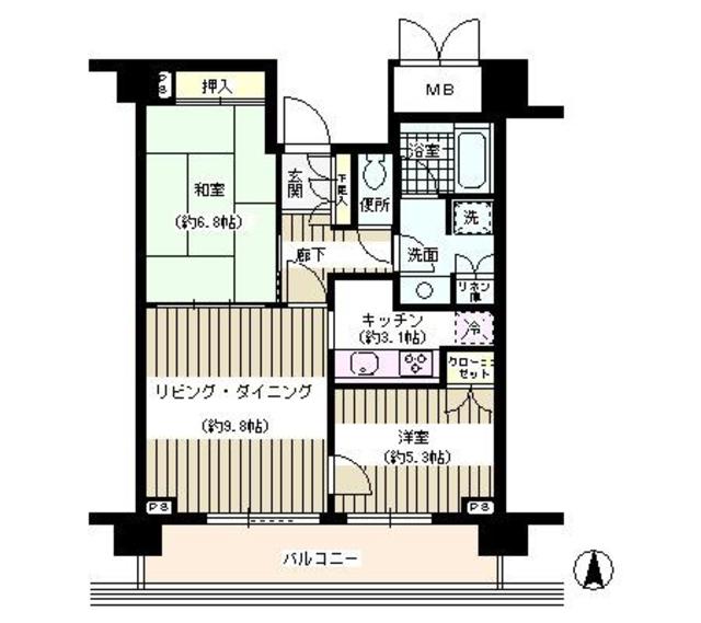 イーストコモンズ清澄白河パークフラッツの間取り