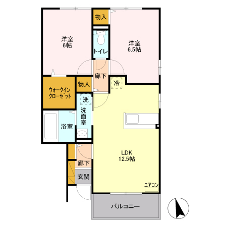 ヴァンクール Bの間取り