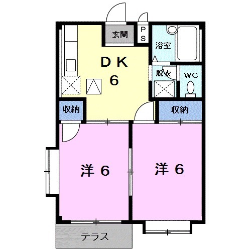 エルディム栗木山の間取り