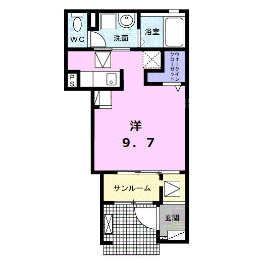 メゾン・ミニヨン・01040号室の間取り