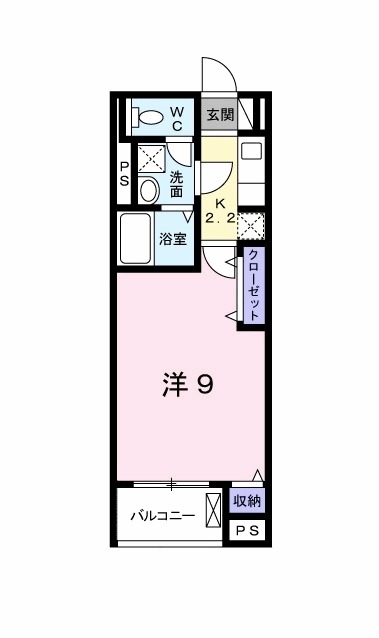 ランドマーク・01020号室の間取り