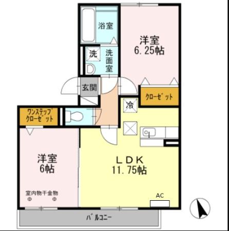 エアリースクエア Bの間取り