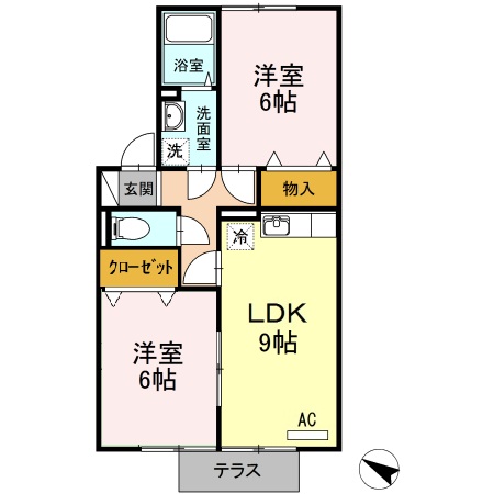 エンデバー片峰 A棟の間取り