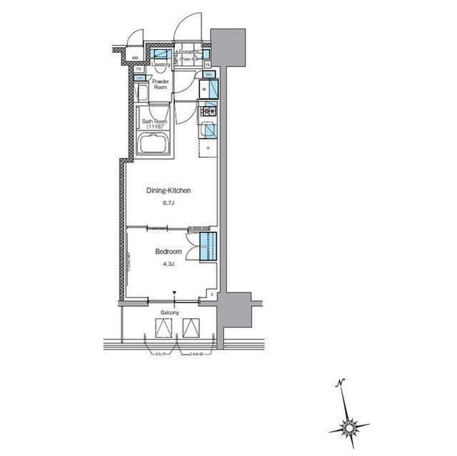 J.リヴェール上野入谷フロントの間取り