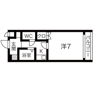 プチハイツ服部の間取り