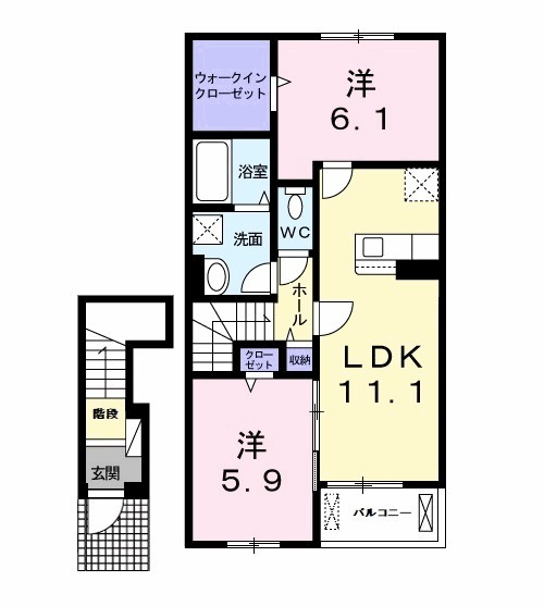 カーサ リザイヤ Ⅲの間取り