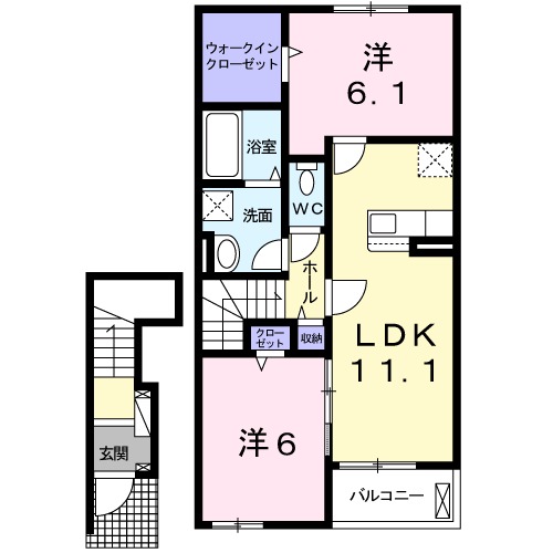 ルミナーレⅠの間取り