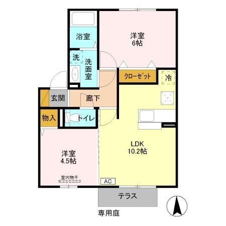 グラマードマレ Aの間取り