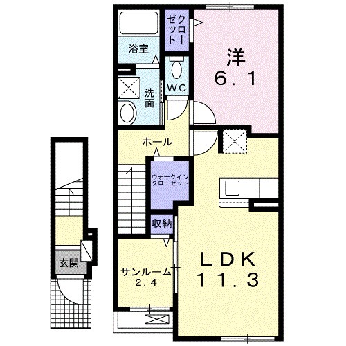 ヴィンチ トレイスの間取り