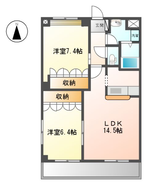 エスポアールⅠの間取り